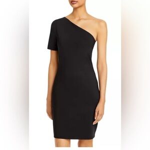 Theory Black One-Shoulder Dress